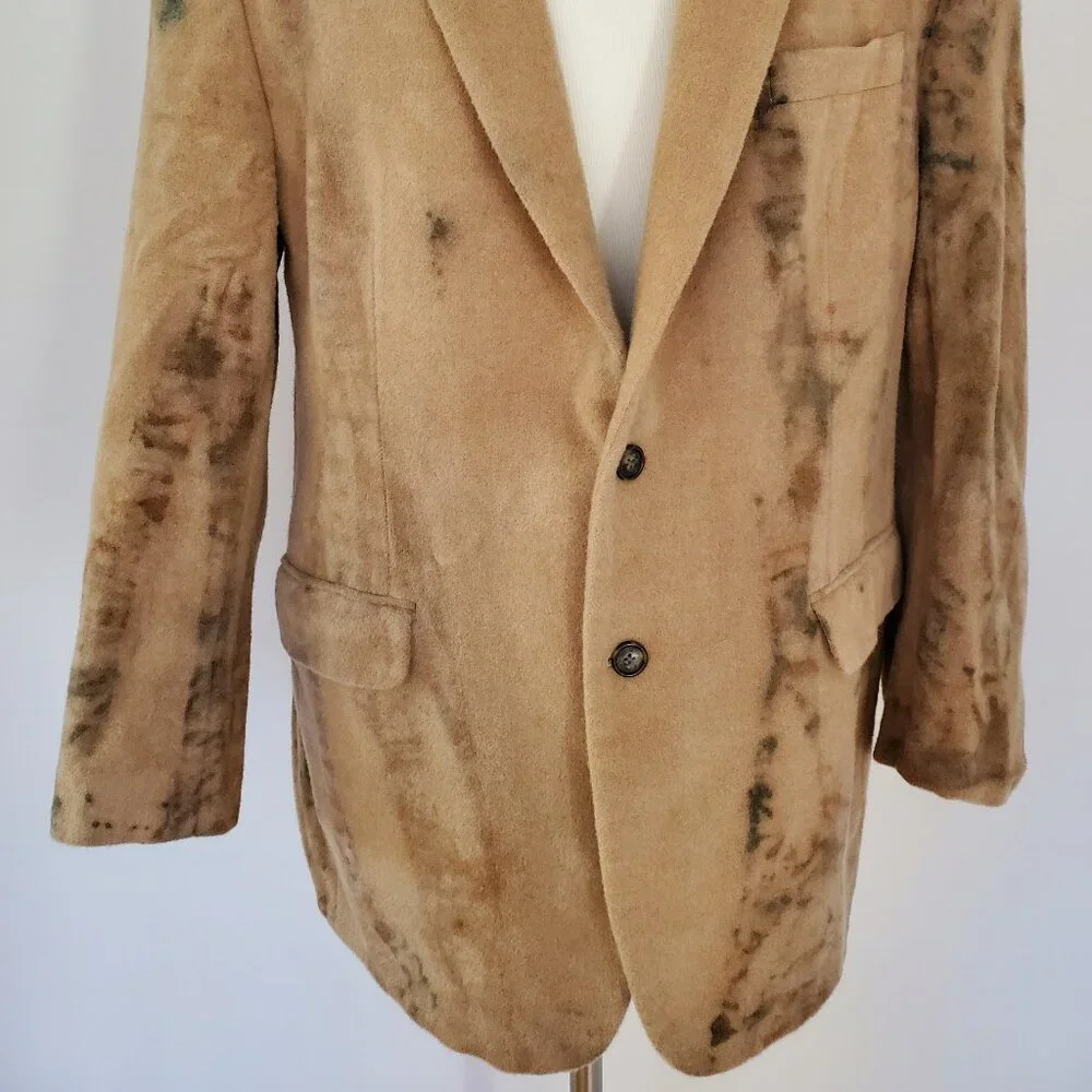 Ralph Lauren Loro Piana cowboy camel wool blazer camo green brown tan gray 46 L